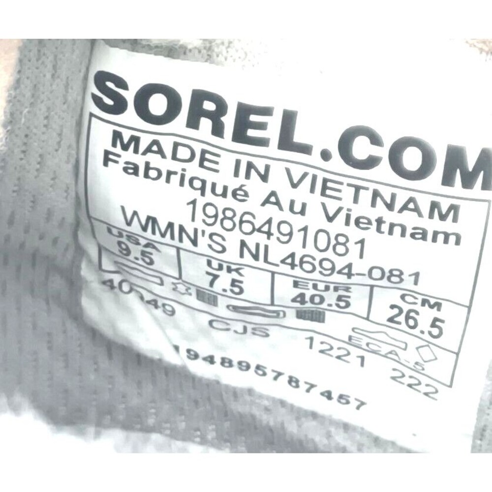 Sorel Kinetic Impact Sneakers Women's 9.5 M Shoes Dove~Sea Salt - Picture 5 of 10